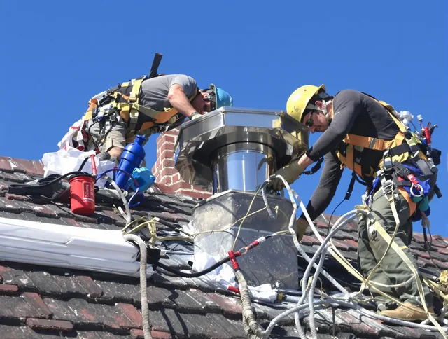 Protective chimney cap installed by Shaker Heights Chimney Sweep in Shaker Heights, OH
