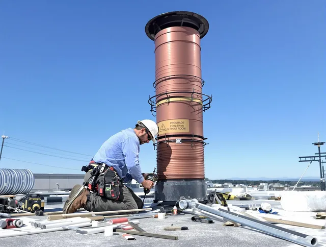 Installed chimney liner by Shaker Heights Chimney Sweep in Shaker Heights, OH